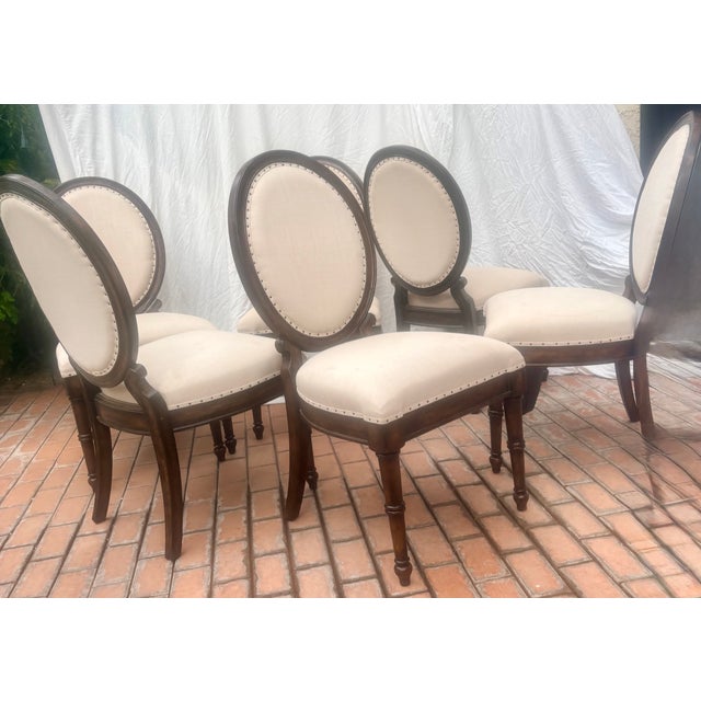 Stanley Furniture European Farmhouse Louis XVI Medallion Dining Chairs-Set of 6 For Sale - Image 13 of 14