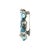 A late 20th-century John Hardy designed brooch featuring 5 round blue topaz stones set in sterling silver and 18k gold....