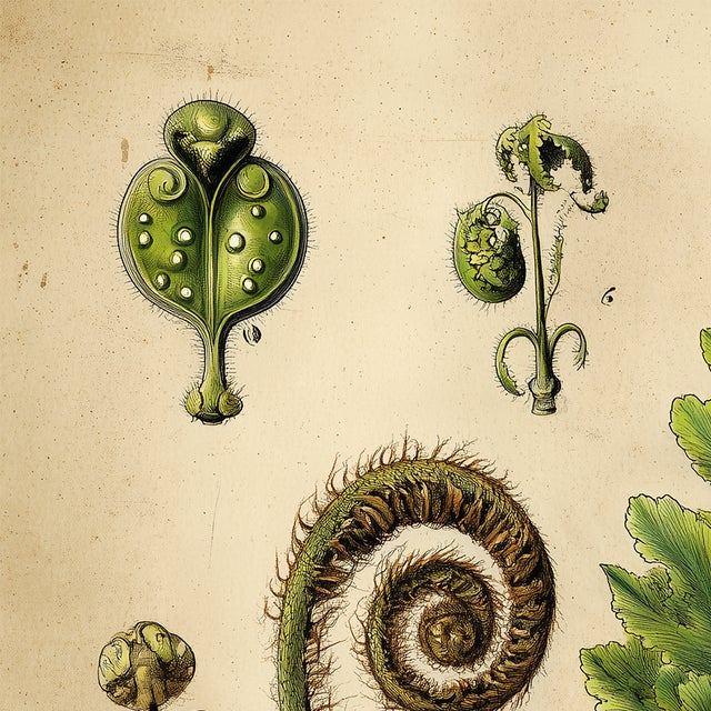 Antique Botanical Fern Fine Art Print For Sale - Image 4 of 4
