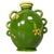 Italian Art Deco Green Ceramic Vase with a Circular Motif by Deruda, 1940s For Sale - Image 12 of 12