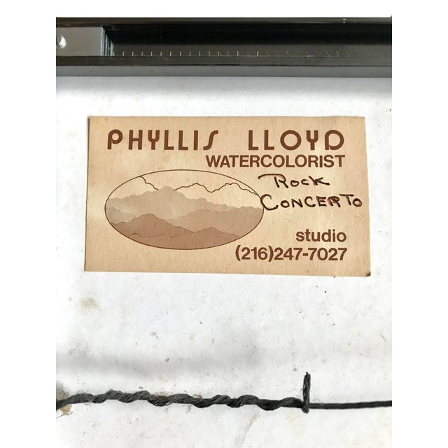 Paint Signed Vintage 1970s Multi Color Abstract Watercolor Painting /Abstract Expressionist Art / Modernist Drawing For Sale - Image 7 of 9