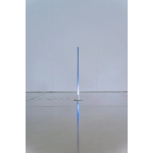 Light pillar floor light by amber dewaele dimensions: d 25 x w 25 x h 141 cm. Materials: acrylic and polished stainless...
