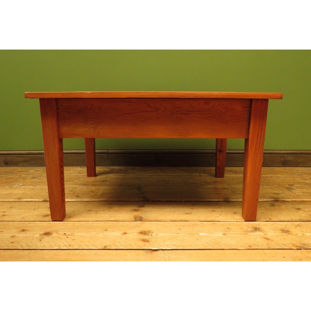 Pine Coffee Table with Drawer, 1930s For Sale - Image 16 of 18