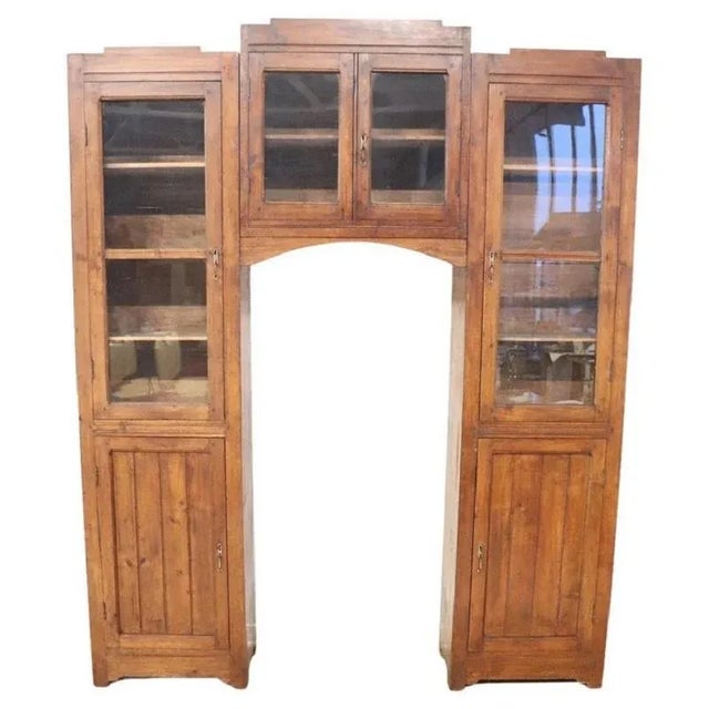 Rustic Fir Arched Bookcase, 1920s For Sale - Image 10 of 10