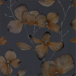 Harlequin Kienze Wallpaper in Graphite/Gilver For Sale