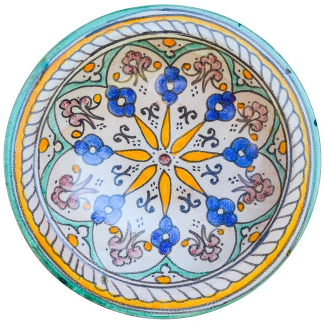 Andalusian Pattern Ceramic Bowl For Sale - Image 9 of 9