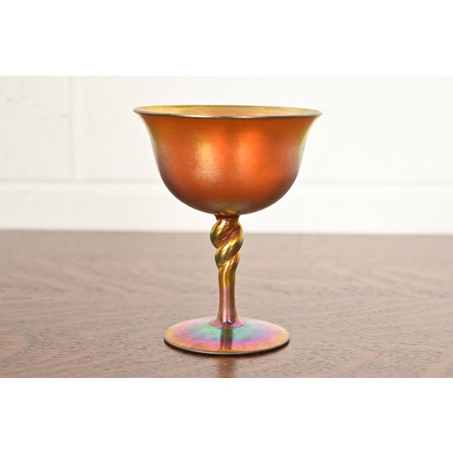 Steuben Aurene Iridescent Art Glass Goblet For Sale - Image 10 of 10