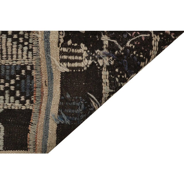 Mid 20th Century Mid 20th Century Vintage Embroidered Turkish Kilim Rug For Sale - Image 5 of 7