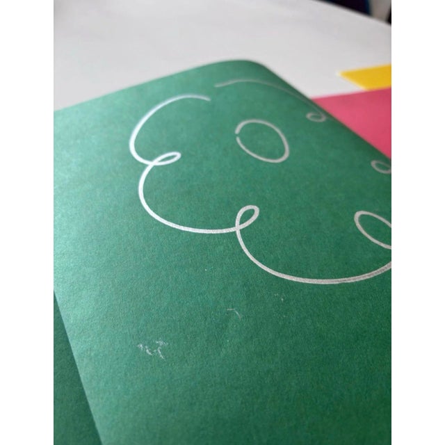 Jeff Koons Jeff Koons Signed Autograph Book Flower Doodle Drawing Gagosian Warhol Catalog For Sale - Image 4 of 5
