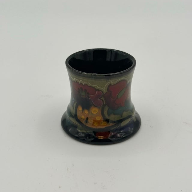 Antique Bak Gouda Holland Miniature Art Pottery Vase Floral High Glaze C1910 For Sale In Richmond - Image 6 of 10