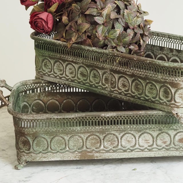 Plant Pot Set with Patina, Set of 2 For Sale - Image 11 of 11