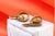 Gold Cufflinks with Roses and Enamel Decoration, Set of 2 For Sale - Image 4 of 7