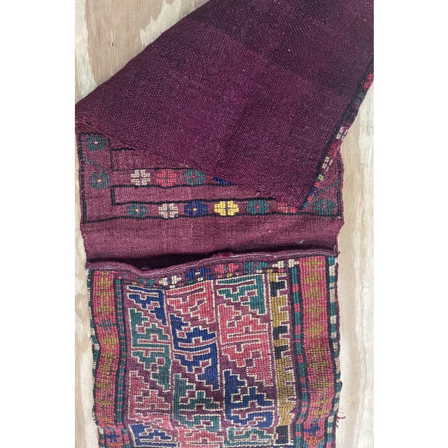 Textile Antique Tribal Storage Bag (Khorjin Face), 16" X 40" For Sale - Image 7 of 10