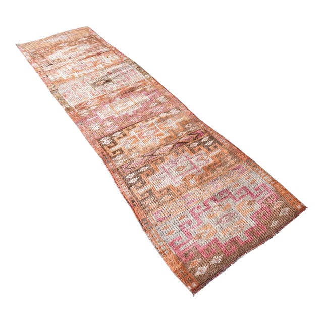 Vintage Runner Rug in Wool For Sale