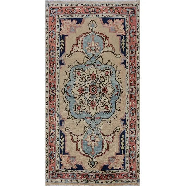 Beige Old Persian Heriz Area Rug 2’9″ X 5’7″ For Sale - Image 8 of 9