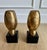 Villa & House Pair of Villa & House Alberto Statues / Sculptural Bookends | Cycladic-Inspired Gold Leaf Metal on Black Marble Bases, Heavy For Sale - Image 4 of 9