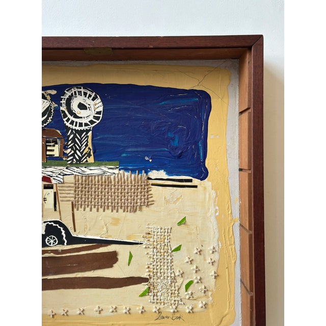 Vintage Mixed Media Abstract Collage Art in Shadowbox, Circa 1990s For Sale In New York - Image 6 of 18