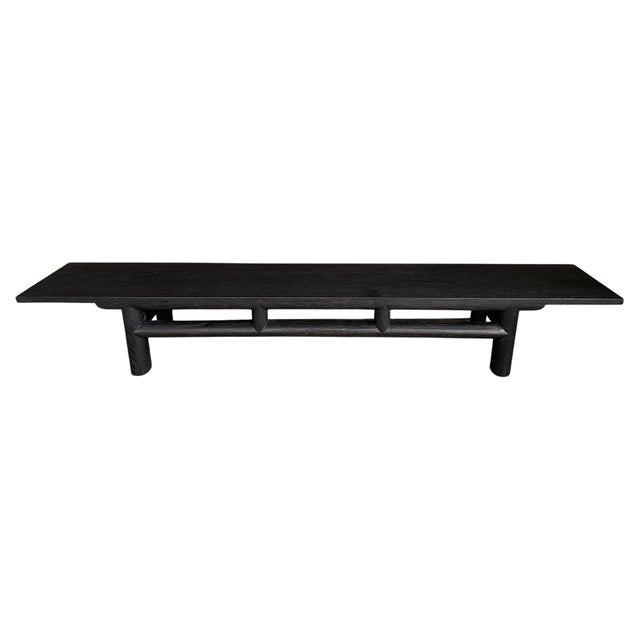 Wood Andrianna Shamaris Monumental Teak Wood Bench For Sale - Image 7 of 18