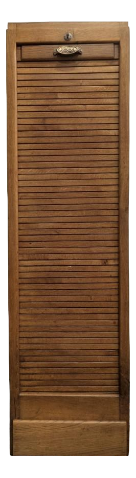 Antique File Cabinet with Sliding Doors, High-End, Single Unit, France, 1930s