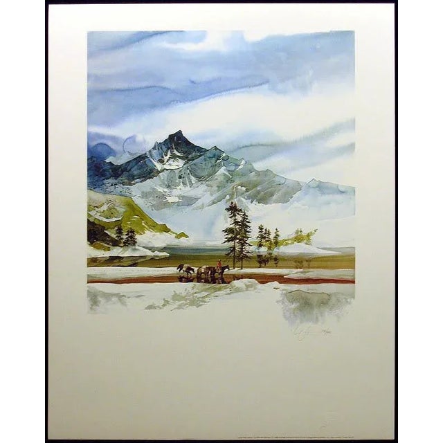 Michael Atkinson "Long Way Home" Hand Signed and Numbered Print with Horses and Mountains For Sale - Image 4 of 4