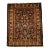 Vintage Persian Malayer Area Rug, Handwoven All Over Geometric Design, Navy & Ivory, 4’ X 4’ For Sale