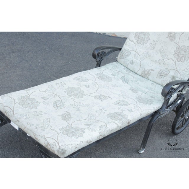 Cast Aluminum Outdoor Patio Pair of Chaise Lounges Chairish