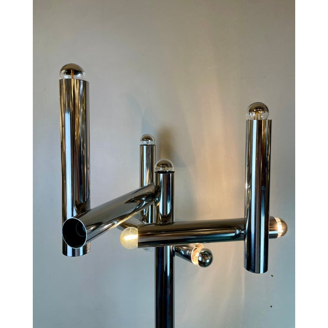 Space Age Floor Lamp attributed to Goffredo Reggiani, Italy, 1970s For Sale - Image 6 of 12