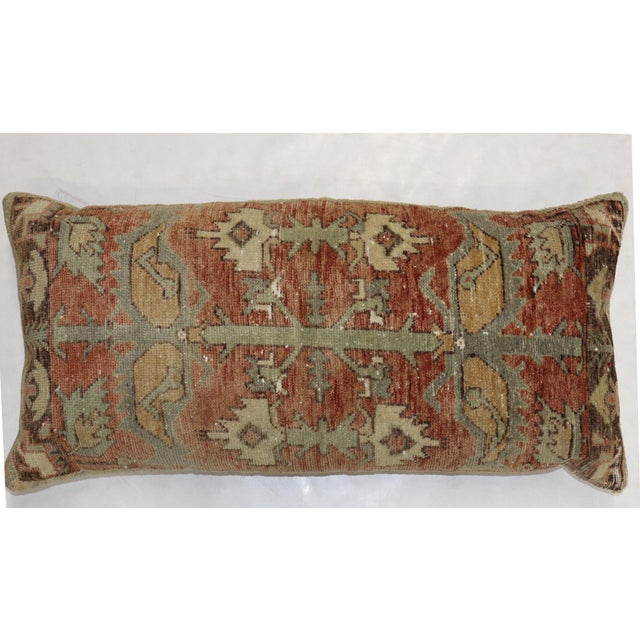 Early 20th Century Large Turkish Floor Size Rustic Geometric Pillow For Sale - Image 5 of 5