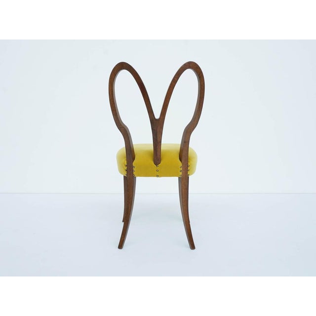Art Deco Rabbit Chairs in New Yellow Velvet, Italy, 1940s, Set of 2 ...
