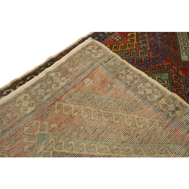 Mid 20th Century Vintage Turkish Oushak Rug Runner - 03'04 X 09'10 For Sale - Image 5 of 6