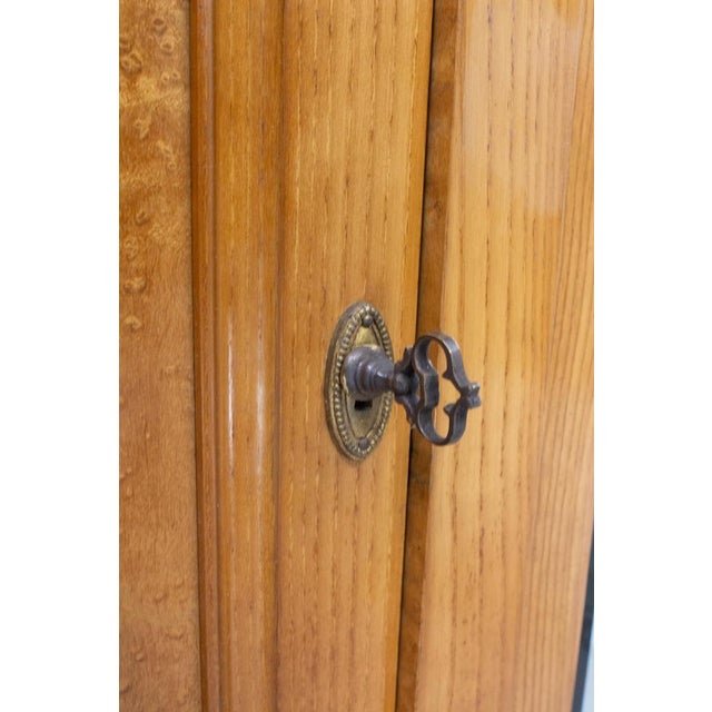 Art Nouveau French Dressing Armoire Beveled Mirror, 1920 For Sale - Image 6 of 18