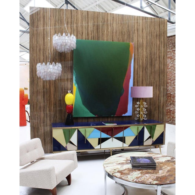 Circular Onyx Coffee Table with Steel Frame, Italy, 1990 For Sale - Image 10 of 11