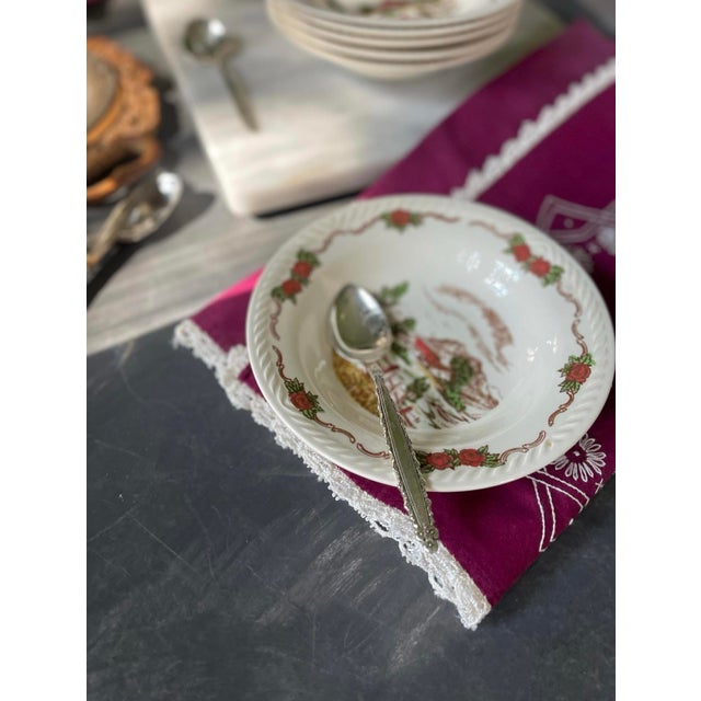 Ceramic 1940s Norwegian Figgjo Flint 6.75” Bowls - Set of Seven (7) For Sale - Image 7 of 10