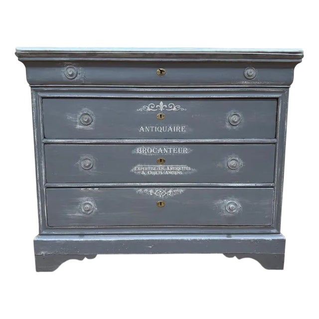Louis Philippe Chest of Drawers in Patinated Wood For Sale