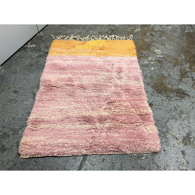 4ft 2in X 5ft 10in Benisouk Sunset Luxury Shag Rug For Sale - Image 11 of 12