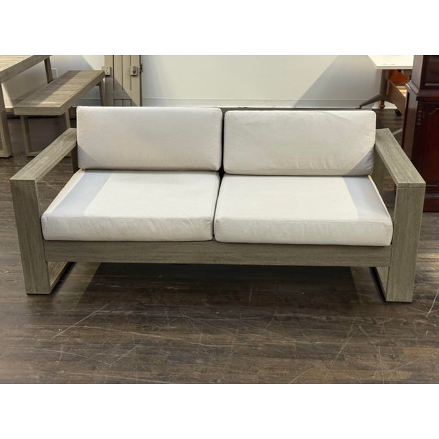 Contemporary West Elm Portside Outdoor Sofa For Sale - Image 3 of 12