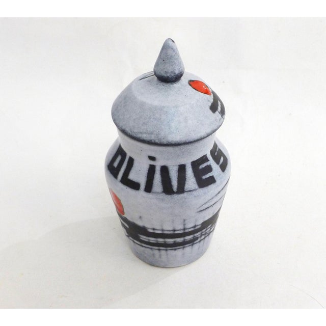 Mid-Century Olive Pot in Matte Earthenware in Vallauris by F. Caleca, 1960s For Sale - Image 10 of 13