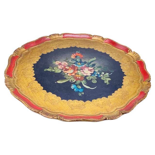 Wood Florentine Tray, Italy, 1960s For Sale