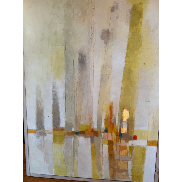 Large Mid-Century Abstract Oil on Canvas "Sailboats" Brooklyn and Sag Harbor Artist Colony For Sale - Image 4 of 12