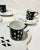 Vintage Jonas Roberts Domino Snack Tea Set Plates Cups - Set of 4 For Sale - Image 4 of 10