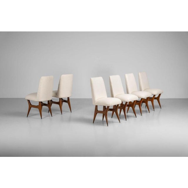 Vintage Dining Chairs by Melchiore Bega, Italy, 1950, Set of 6 For Sale - Image 3 of 18