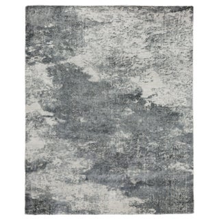 Newport Hand loom Bamboo/Silk Dark Gray/Multi Rug-12'x15' For Sale