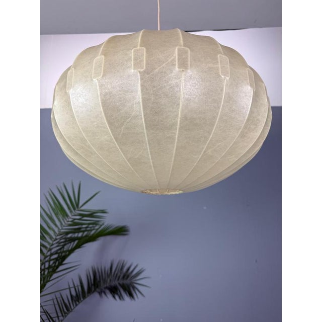 Mid-Century Modern Cocoon Pendant Lamp by Friedel Wauer for Goldkant, 1960 For Sale - Image 9 of 12