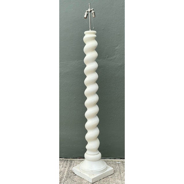 Vintage Barley Twist Floor Lamp After Michael Taylor For Sale In West Palm - Image 6 of 12