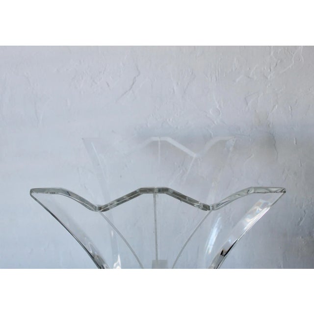 1970s Lion in Frost Style Lucite Butterfly End Side Accent Table BaseHollywood Regency For Sale - Image 5 of 11