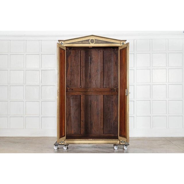 circa 1880 19thC French Empire Painted Oak Armoire W135 x D60 x H204.5 cm Weight 112Kg