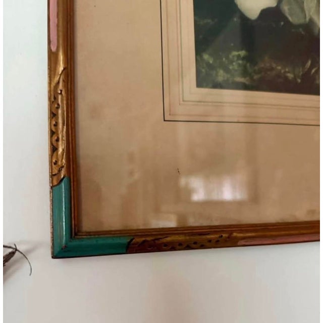 English Early 20th Century “Pinkie” by Thomas Lawrence Museum Quality Collotype Print in Original Frame/Matting For Sale - Image 3 of 3