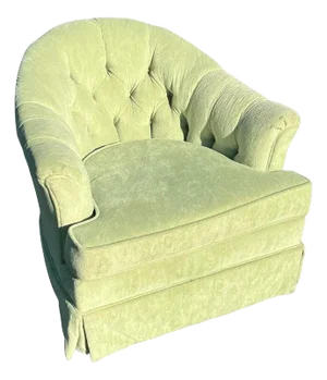 Lime Green Swivel Cube Chair
