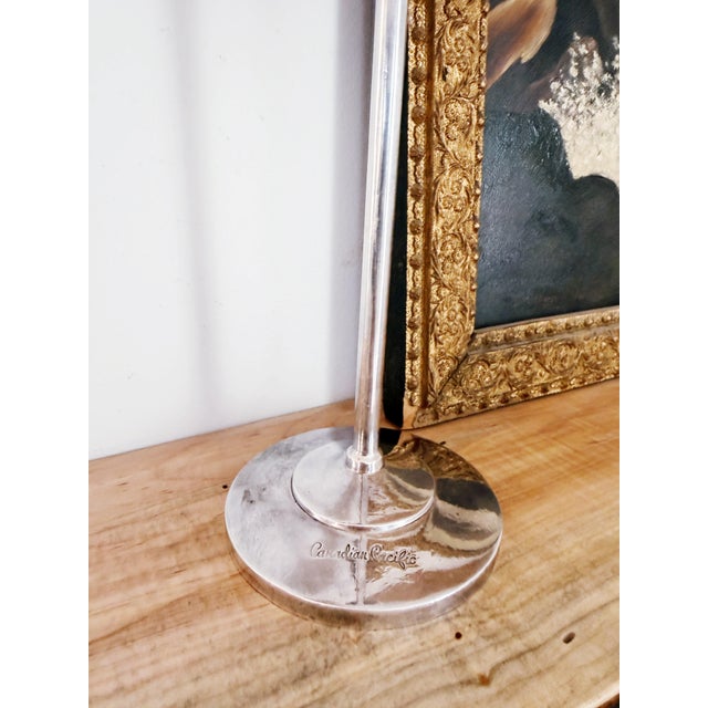 Mid-Century Modern Vintage Silver Plated Menu Holder From the Canadian Pacific Railway For Sale - Image 3 of 7