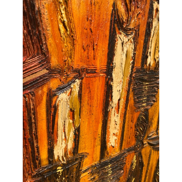 Gothic Original Mid-Century Van Hoople Impasto on Board For Sale - Image 3 of 6